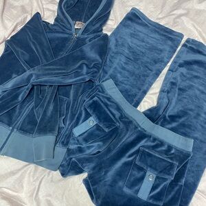 Juicy Couture Blue Velour Tracksuit